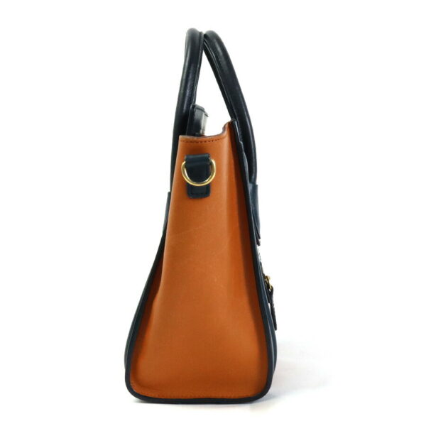 e56202f 1 Celine Luggage Nano Shoulder Bag Leather Orange