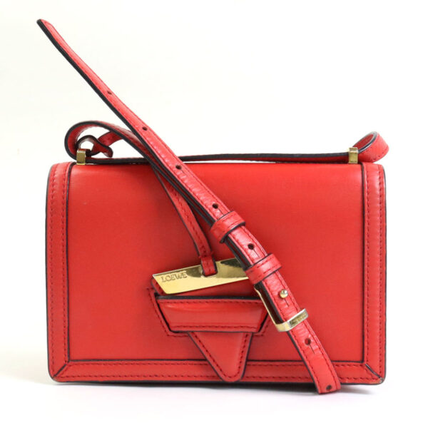 e56231a Loewe Barcelona Leather Crossbody Shoulder Bag Red