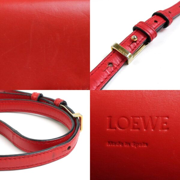 e56231a 9 c Loewe Barcelona Leather Crossbody Shoulder Bag Red