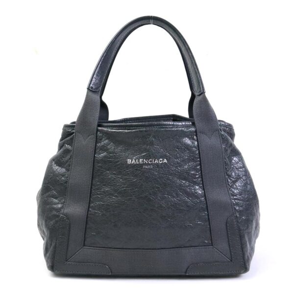 e56351i Balenciaga Leather Tote Bag Gray