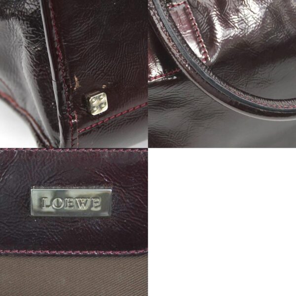 e56411a 10 c Loewe Amazona Patent Leather Handbag Burgundy