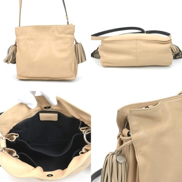 e56412a 2 c Loewe Flamenco Leather Crossbody Shoulder Bag Beige