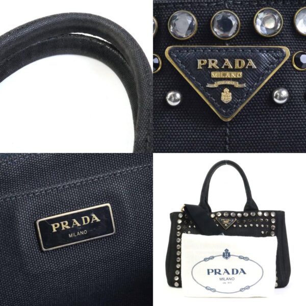 e56443a 10 c Prada Canapa Canvas Shoulder Bag Black