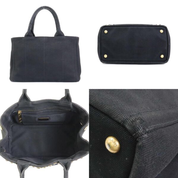 e56443a 2 c Prada Canapa Canvas Shoulder Bag Black