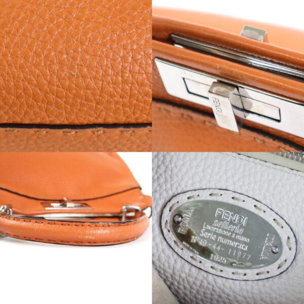 e56475a 10 c Fendi Peekaboo Shoulder Bag Leather Orange