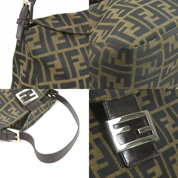 e56685i 5 c Fendi Zucca Shoulder Bag Canvas Leather Brown