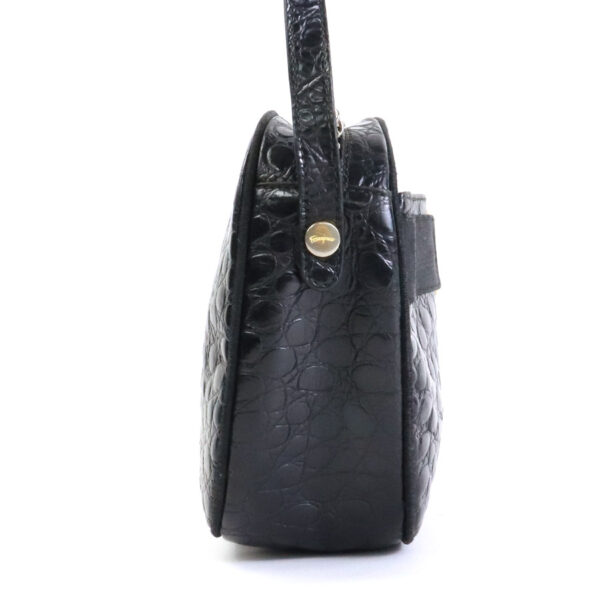 e56712a 1 Salvatore Ferragamo Vara Embossed Leather Crossbody Bag Black