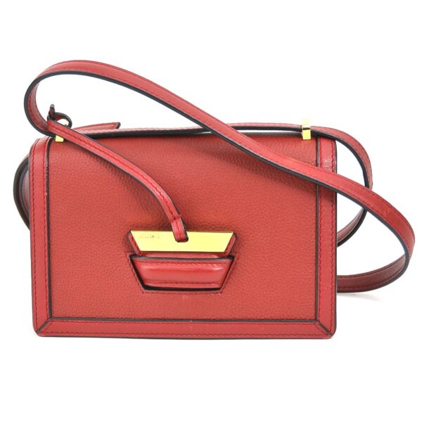 e56742a Loewe Barcelona Leather Crossbody Shoulder Bag Red