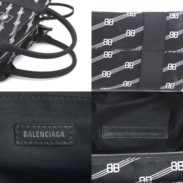 e56743a 9 c Balenciaga Canvas Shoulder Bag Black White