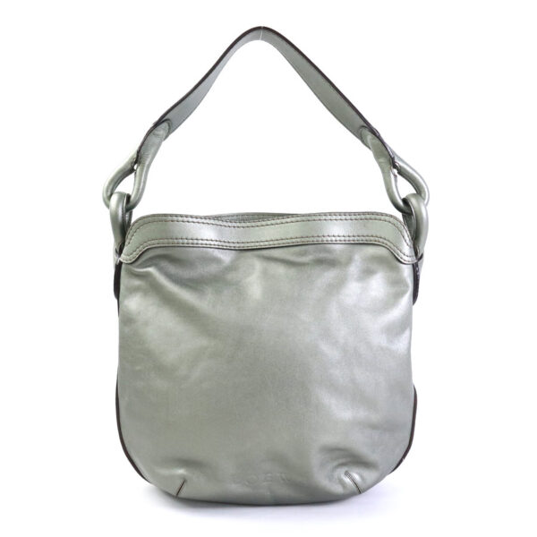 e56775a Loewe Shoulder Bag Leather Metallic Gray Green