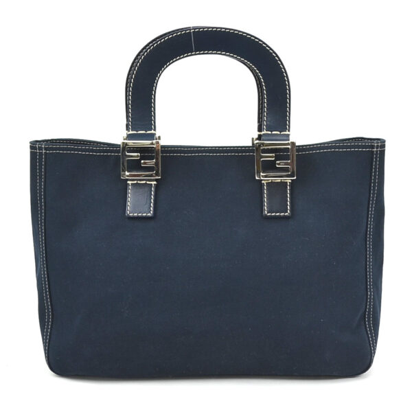 e56831g Fendi Handbag Canvas Leather Blue