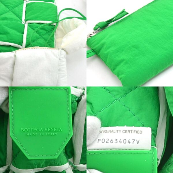 e56925a 9 c Bottega Veneta Nylon Leather Crossbody Shoulder Bag White Green