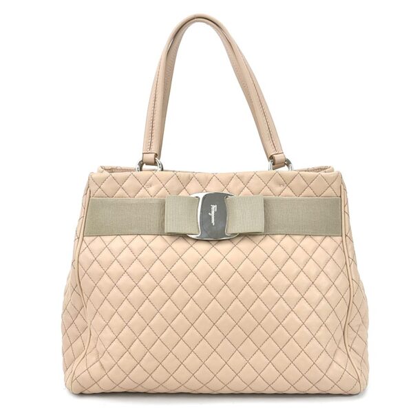 e56954a Salvatore Ferragamo Rose Leather Handbag Pink Beige