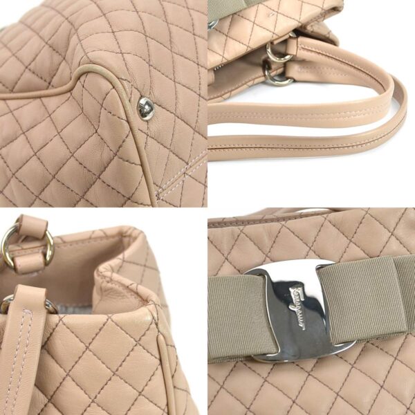 e56954a 6 c Salvatore Ferragamo Rose Leather Handbag Pink Beige