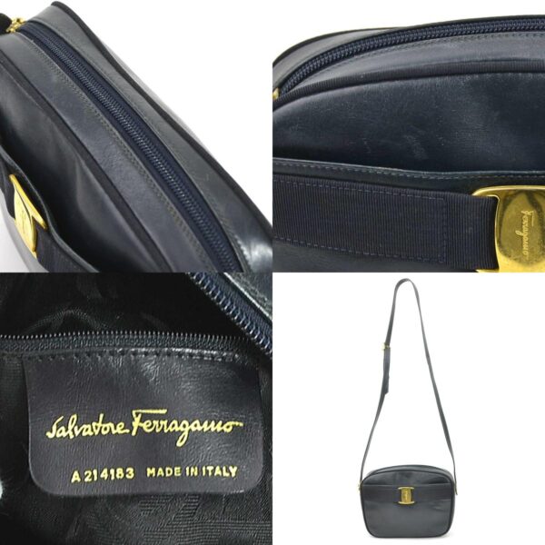 e57047a 10 c Salvatore Ferragamo Vara Leather Crossbody Bag Blue