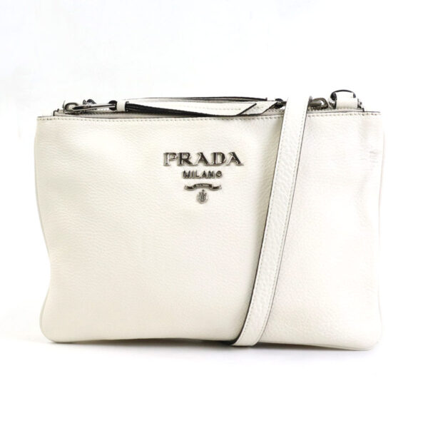 e57073a Prada Leather Crossbody Shoulder Bag White