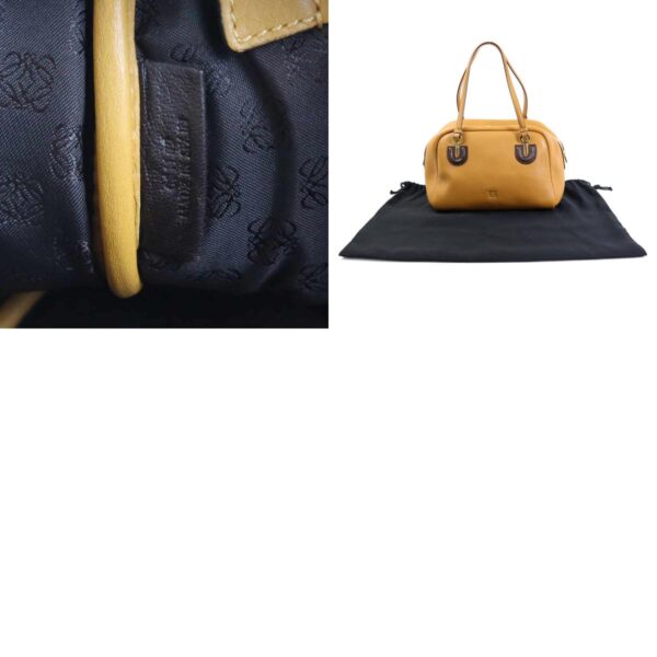 e57135a 10 c Loewe Anagram Leather Shoulder Bag Mustard