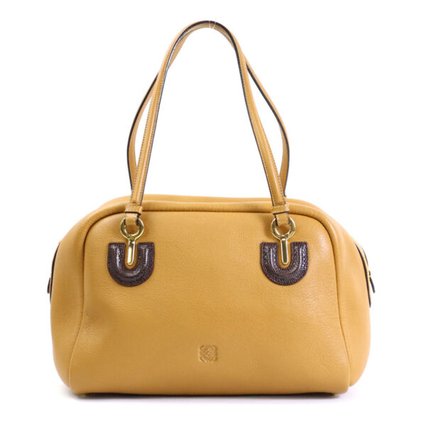 e57135a Loewe Anagram Leather Shoulder Bag Mustard