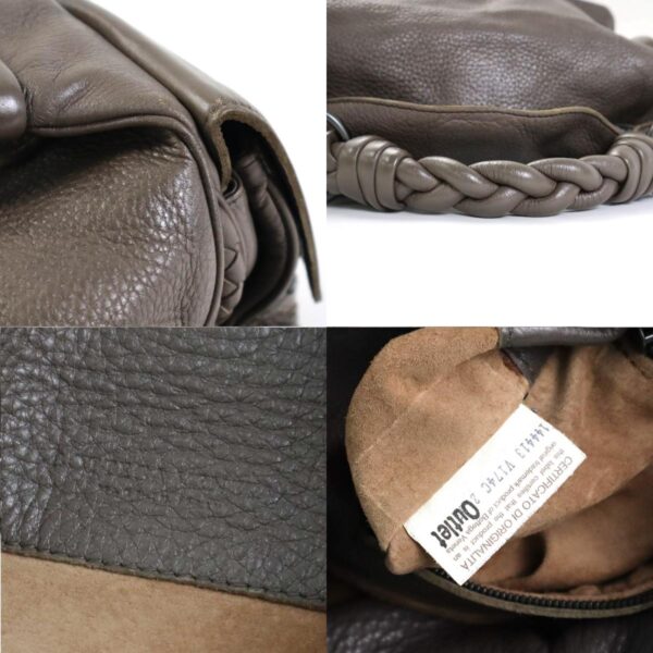 e57136a 10 c Bottega Veneta Intrecciato Leather Shoulder Bag Brown Gray