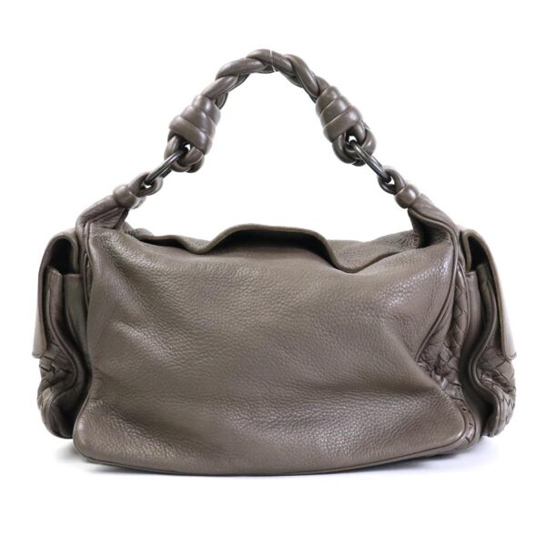 e57136a Bottega Veneta Intrecciato Leather Shoulder Bag Brown Gray