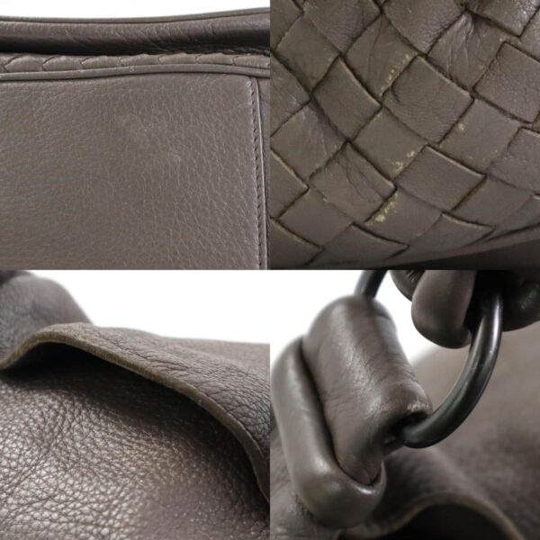 e57136a 6 c Bottega Veneta Intrecciato Leather Shoulder Bag Brown Gray