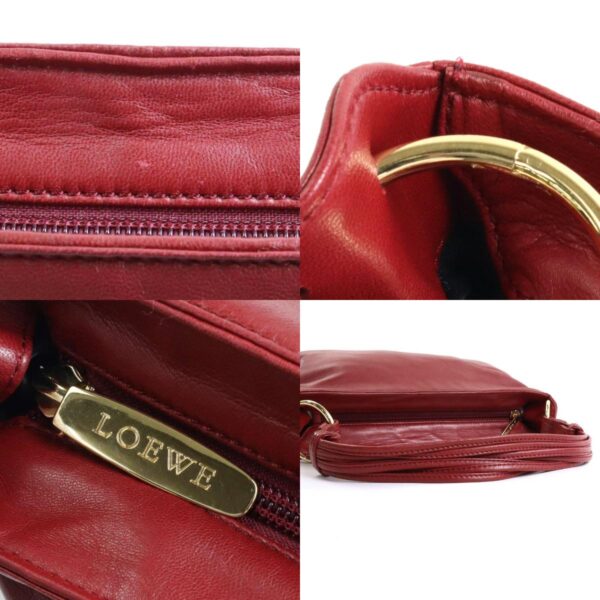 e57284g 6 c Loewe Anagram Leather Handbag Red