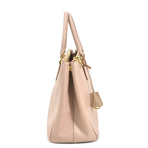 e57285k 1 Prada Leather Shoulder Bag Pink Beige