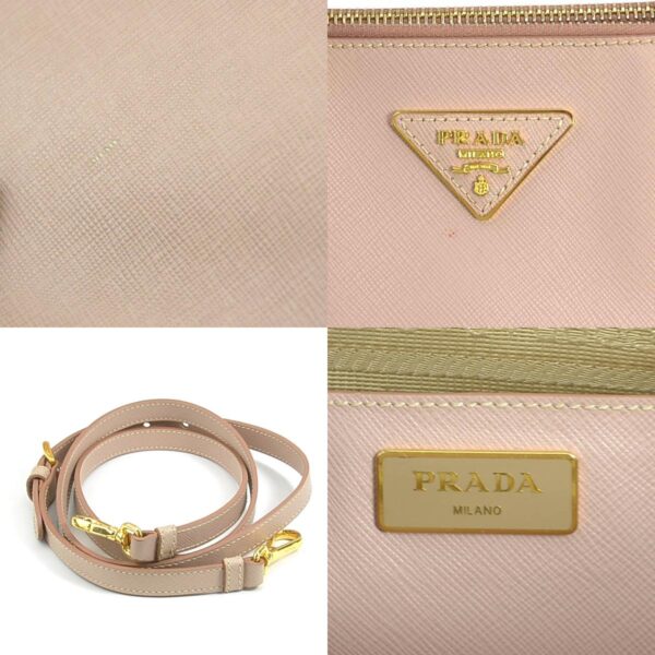 e57285k 10 c Prada Leather Shoulder Bag Pink Beige