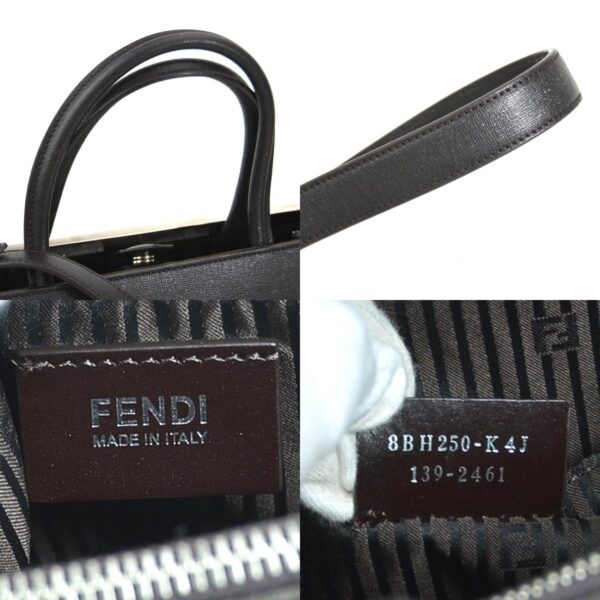 e57405a 12 c Fendi Toujours Shoulder Bag Leather Harako Brown White