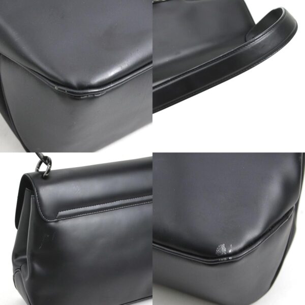 e57526a 6 c Salvatore Ferragamo Vara Leather Shoulder Bag Black Gunmetal