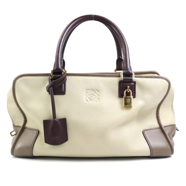 e57557a Loewe Amazona Leather Handbag Greige