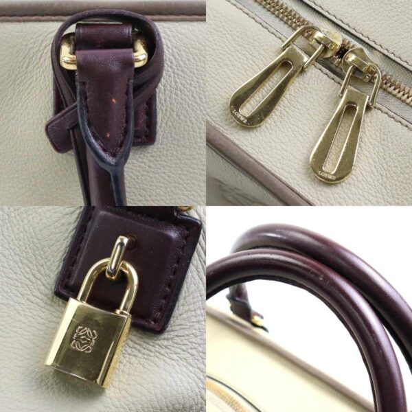 e57557a 9 c Loewe Amazona Leather Handbag Greige