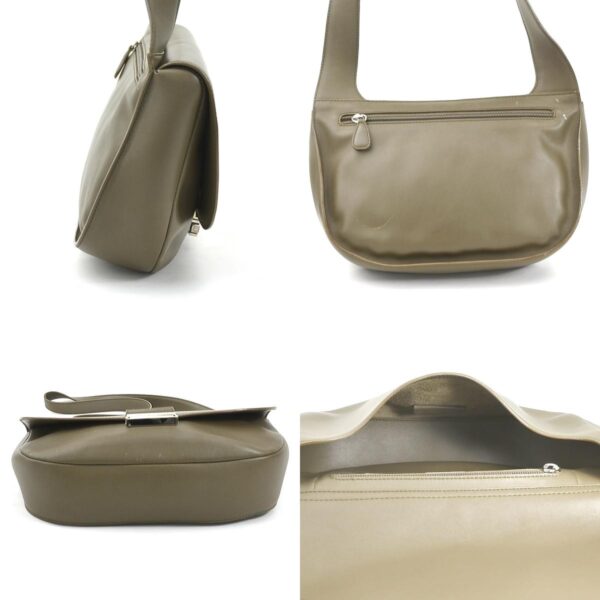 e57587a 1 c Loewe Shoulder Bag Leather Khaki Gray