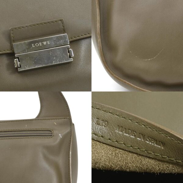 e57587a 9 c Loewe Shoulder Bag Leather Khaki Gray