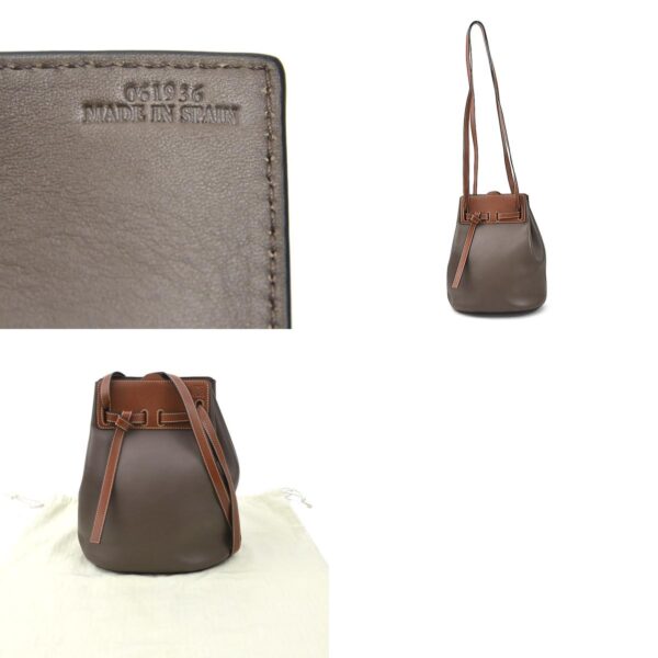 e57616a 13 c Loewe Anagram Leather Shoulder Bag Brown Brown