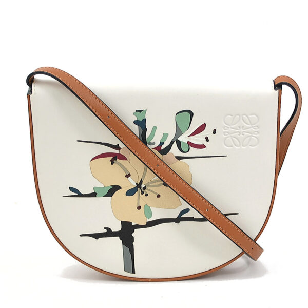 e57737a Loewe Heel Bag Leather Shoulder Bag White Multicolor