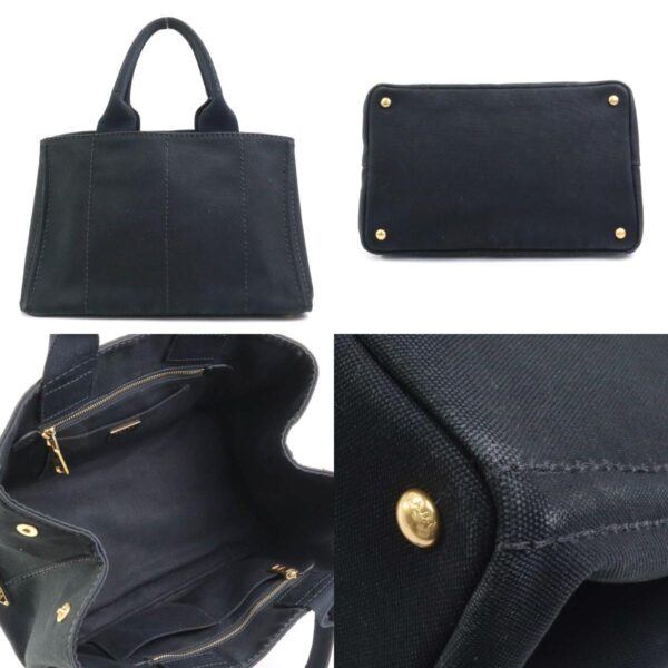 e57767i 2 c Prada Canvas Tote Bag Black