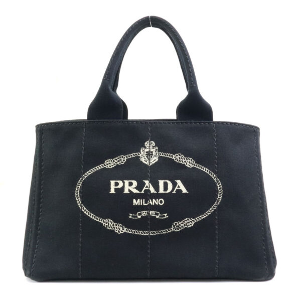 e57767i Prada Canvas Tote Bag Black