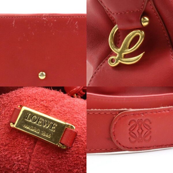 e57769a 9 c Loewe Anagram Leather Shoulder Bag Red