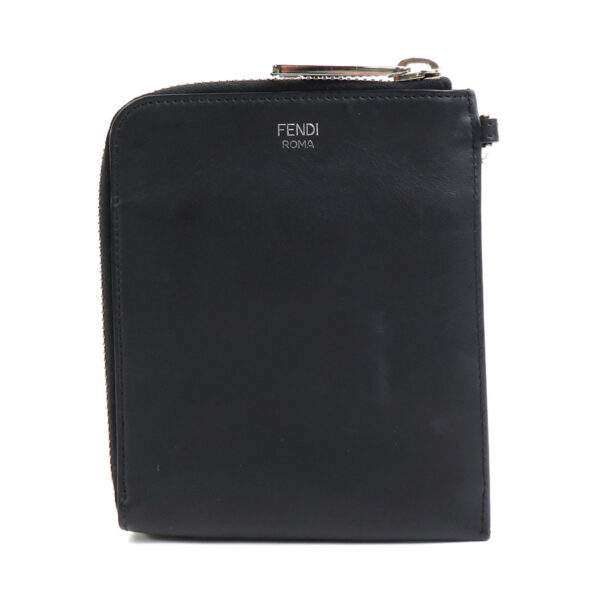 e57780g 2 Fendi Pass Case Pouch Leather Black