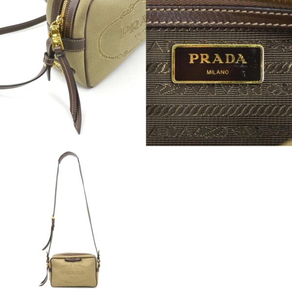 e57824f 10 c Prada Canvas Leather Crossbody Shoulder Bag Beige Brown