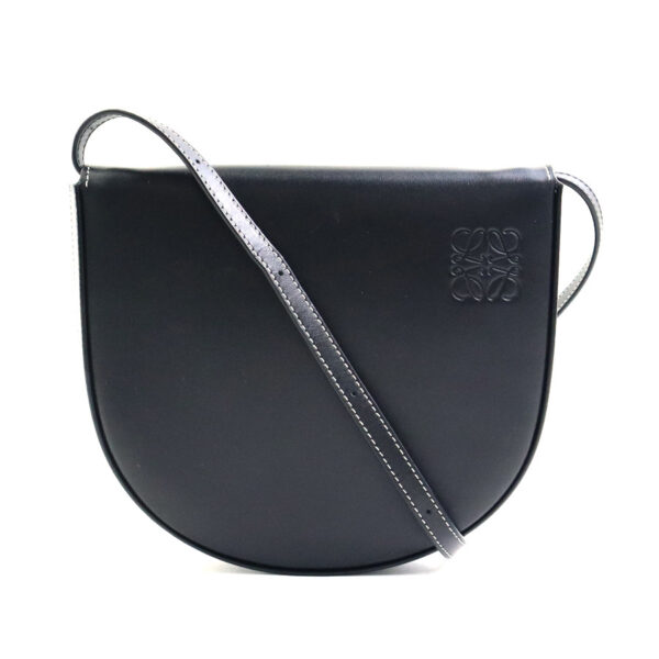 e57856a Loewe Heel Bag Leather Crossbody Shoulder Bag Black