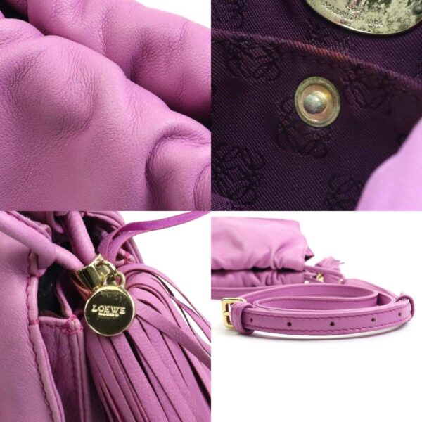 e57912a 6 c Loewe Anagram Leather Crossbody Bag Tassel Purple