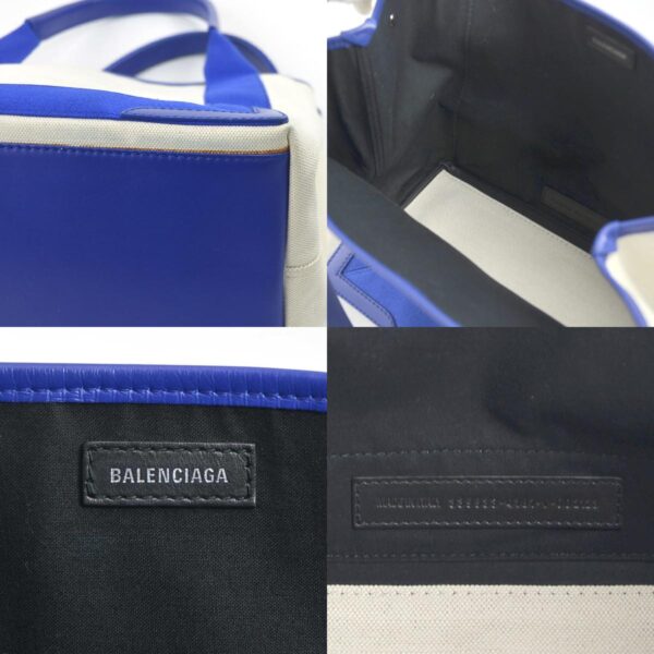 e57918a 10 c Balenciaga Canvas Leather Tote Bag Beige Blue