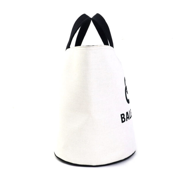 e57944a 1 Balenciaga Canvas Shoulder Bag White Black