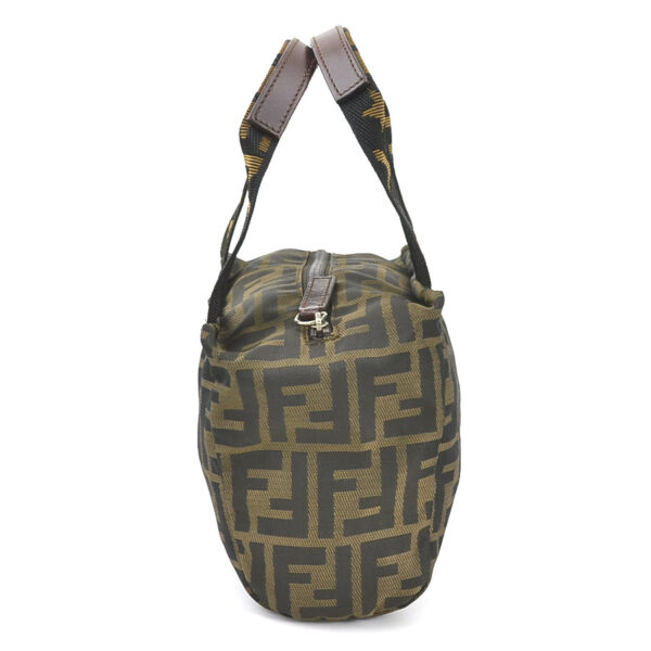 e57975f 1 Fendi Zucca Handbag Nylon Jacquard Brown