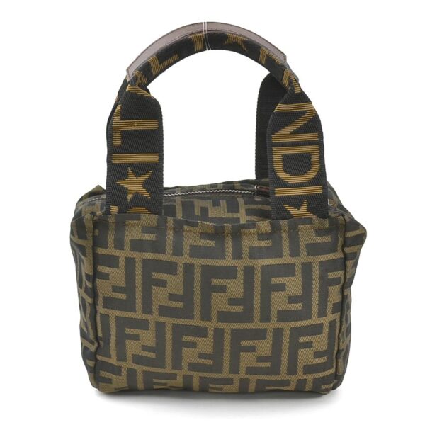 e57975f 2 Fendi Zucca Handbag Nylon Jacquard Brown