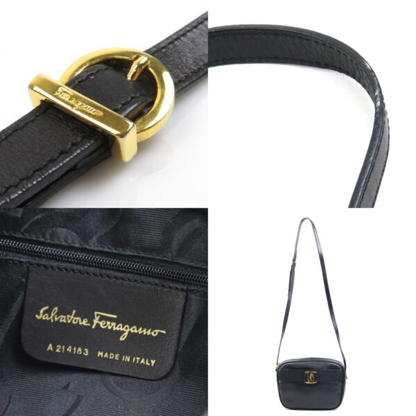 e58039a 10 c Salvatore Ferragamo Vara Leather Crossbody Bag Black