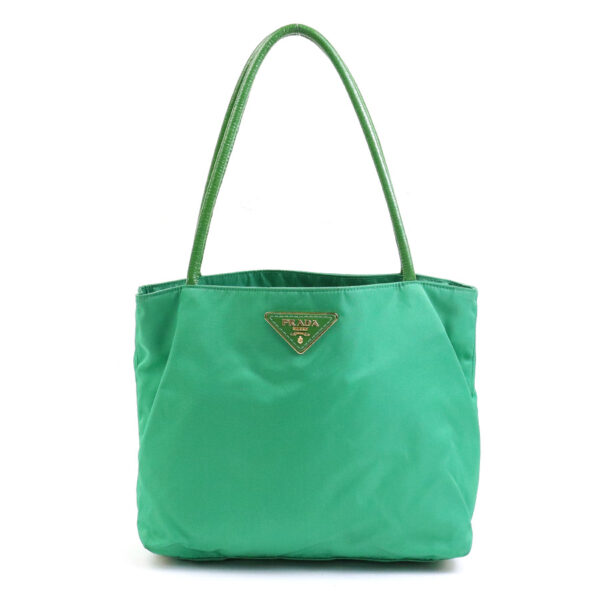 e58063a Prada Patent Leather Tote Bag Nylon Green