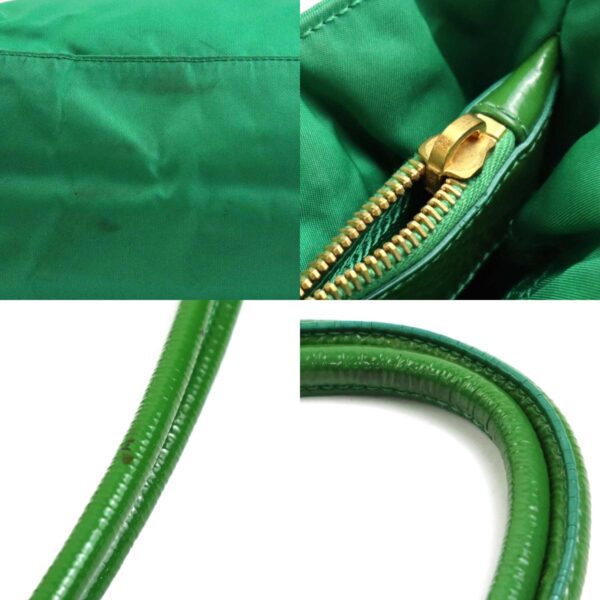 e58063a 6 c Prada Patent Leather Tote Bag Nylon Green